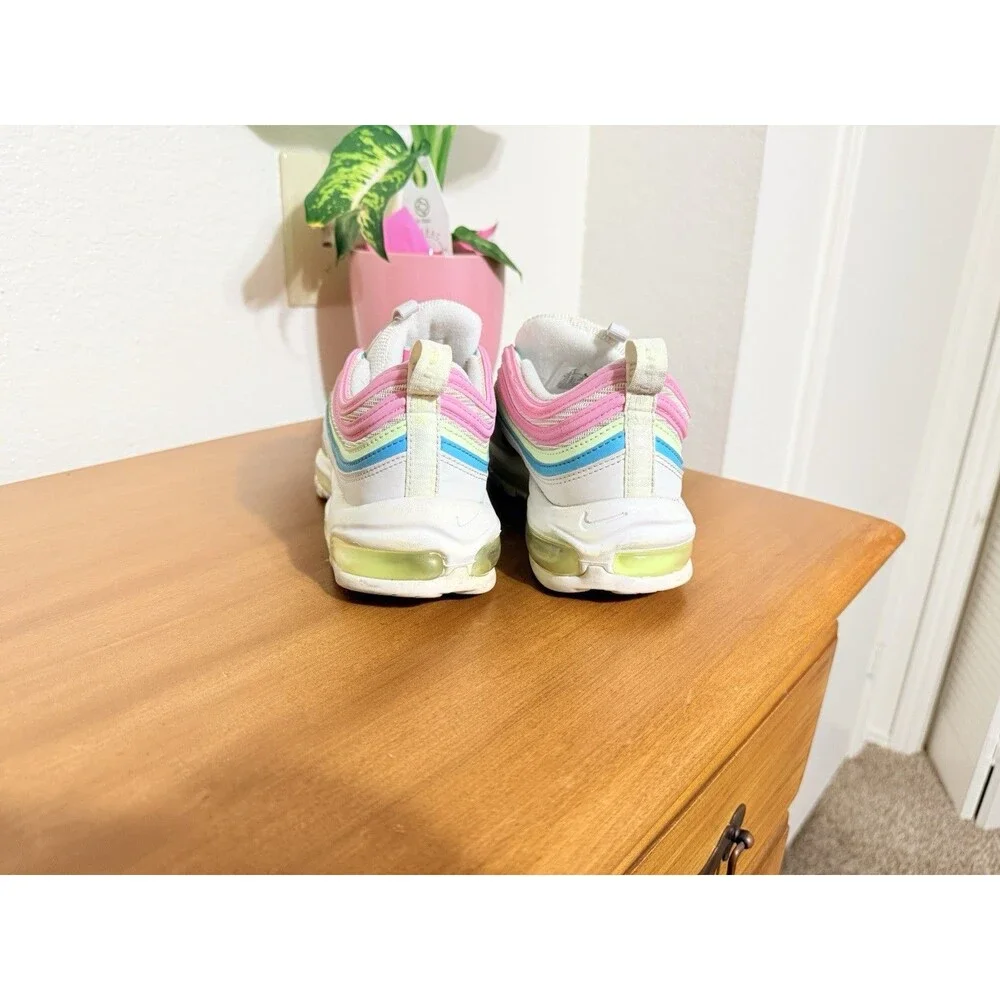 Nike Air Max 97 White Barely Volt Platinum Tint Women's Size 9.5 CW7017-1